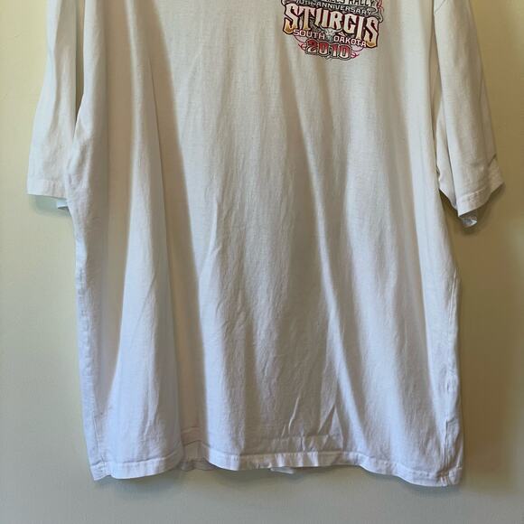 Sturgis 2XL Bass Pro Shops white short sleeve t-shirt biker motorcycle 2010 - Picture 7 of 8